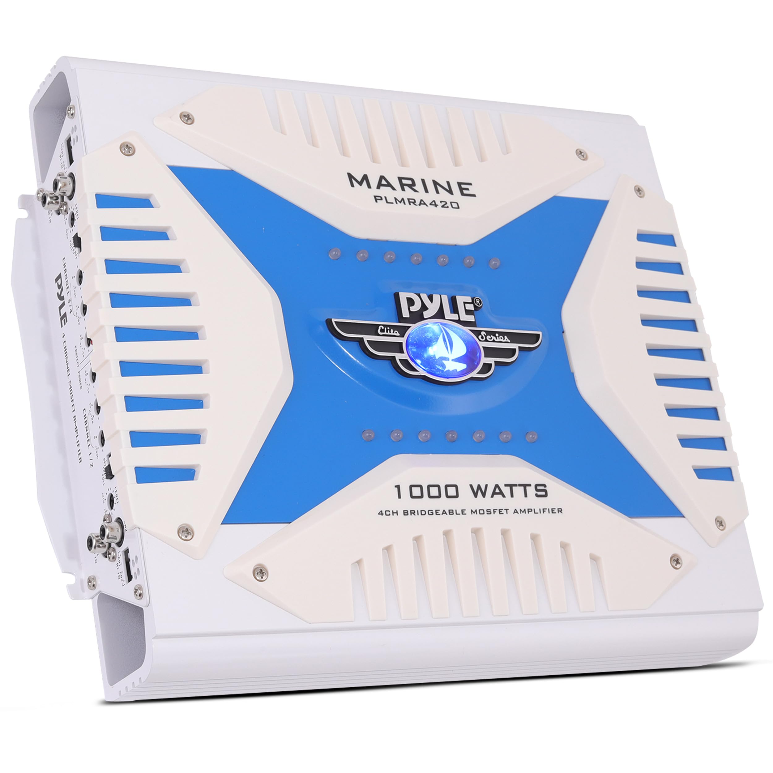 Pyle PLMRA420 4-Channel 1000W Waterproof Marine Bridgeable MOSFET